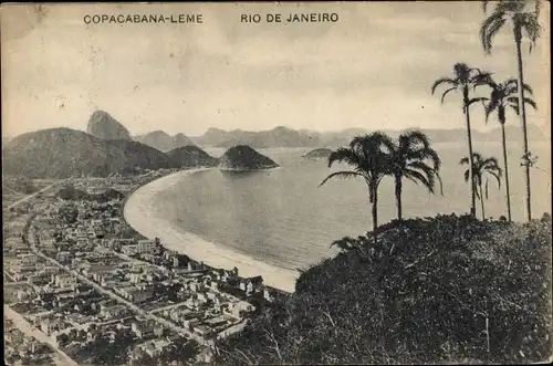 Ak Rio de Janeiro Brasilien, Copacabana Leme