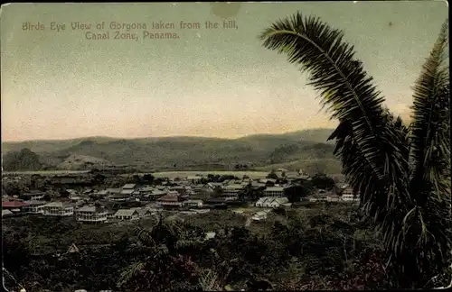Ak Panama, Birds Eye View of Gorgona taken from the hill, Canal Zone