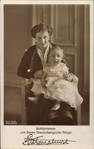 Ak Prinzessin Victoria Luise von Preußen, Herzogin von Braunschweig, Sohn