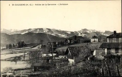 Ak Saint Gaudens Haute Garonne, Vallee de la Garonne, L'Arbizon