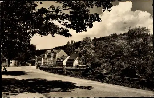 Ak Olbernhau im Erzgebirge, Grünthaler Straße, Kegelbrücke