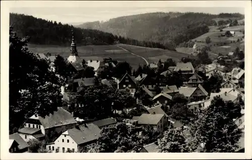 Ak Seiffen im Erzgebirge, Teilansicht aus der Vogelschau