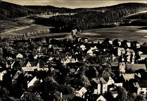 Ak Olbernhau im Erzgebirge, Teilansicht aus der Vogelschau, Blick zum Hainberg