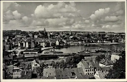 Ak Flensburg in Schleswig Holstein, Gesamtansicht