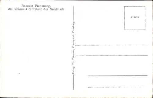 Ak Flensburg in Schleswig Holstein, Gesamtansicht