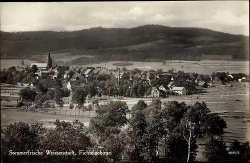 Ak Weißenstadt im Tal der Eger Fichtelgebirge, Gesamtansicht