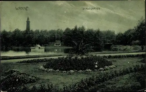 Ak Wanne Herne im Ruhrgebiet, Stadtgarten