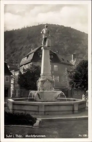 Ak Suhl in Thüringen, Marktbrunnen