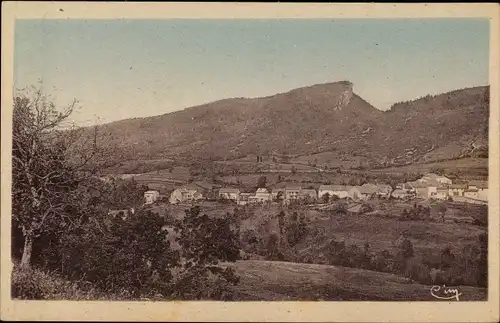 Ak Villards d'Héria Jura, Vue generale de Petit Villards et la Roche d'Antre