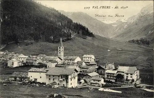 Ak Val d'Isère Isere, Panorama vom Ort