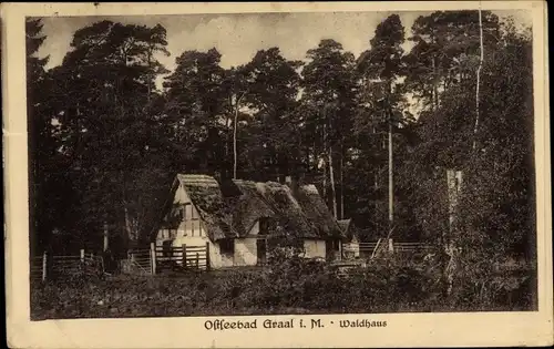 Ak Ostseebad Graal Müritz, Waldhaus, Reetdach