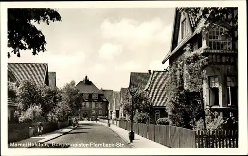 Ak Marne in Holstein, Bürgermeister Plambeck Straße