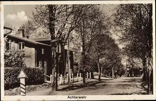 Ak Achterwehr in Schleswig Holstein, Straßenpartie im Ort