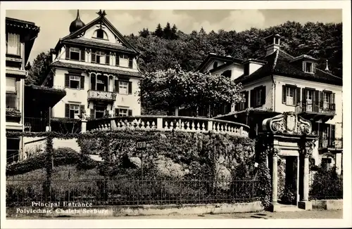 Ak Luzern Stadt Schweiz, Polytechnic Chalets Seeburg, Principal Entrance