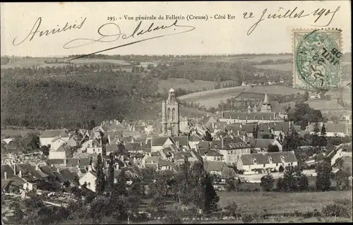 Ak Felletin Creuse, Vue generale