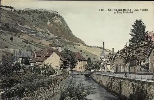 Ak Salins les Bains Jura, Quai Valette et Fort Saint Andre