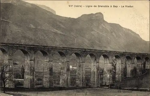 Ak Vif Isere, Ligne de Grenoble a Gap, Le Viaduc