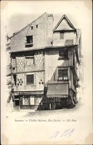 Ak Saumur Maine et Loire, Vieilles Maisons, Rue Dacier