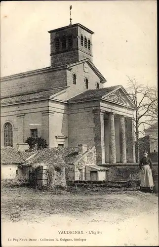 Ak Vaudelnay Maine et Loire, L'Eglise