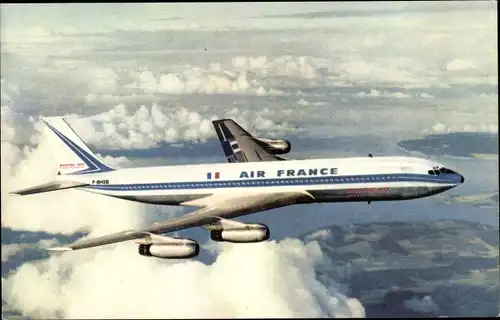 Ak Französisches Passagierflugzeug, Boeing 707 Intercontinental, Air France