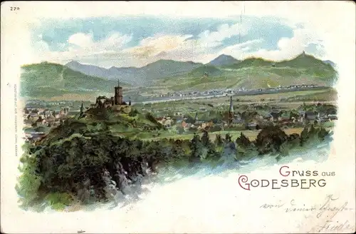 Litho Bad Godesberg Bonn am Rhein, Gesamtansicht