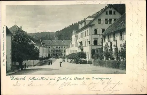 Ak Bad Teinach Zavelstein im Nordschwarzwald, Badhotel, Gasthof zum Hirsch