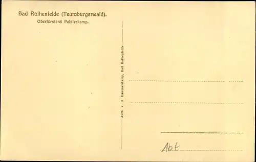 Ak Bad Rothenfelde am Teutoburger Wald, Oberförsterei Palsterkamp, Kühe, Schafe