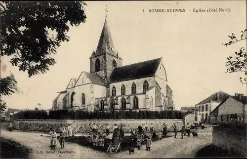 Ak Suippes Marne, Eglise