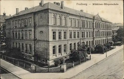 Ak Freiberg in Sachsen, Mädchen Bürgerschule, 50 Jahrfeier 1924