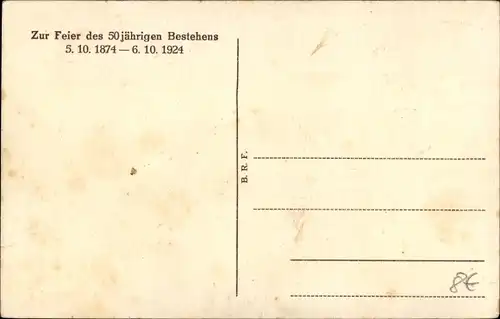 Ak Freiberg in Sachsen, Mädchen Bürgerschule, 50 Jahrfeier 1924