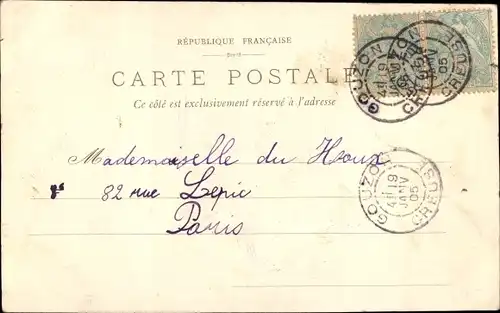 Ak Gouzon Creuse, Place de l'Eglise