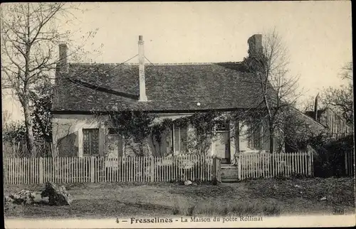 Ak Fresselines Creuse, La Maison du poete Rollinat