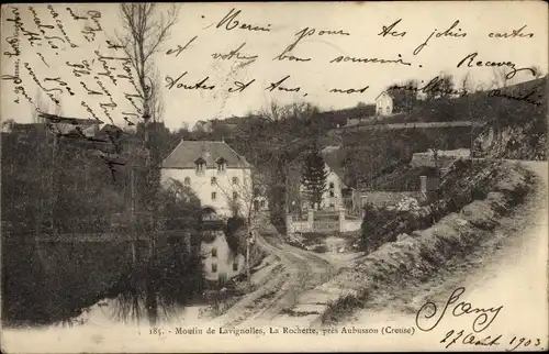 Ak Aubusson Creuse, Moulin de Livignolles, La Rochette