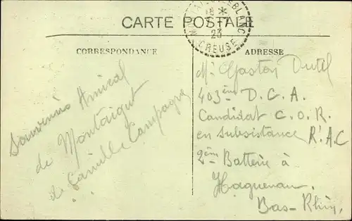 Ak Montaigut le Blanc Creuse, Ruines feodales du XV siecle