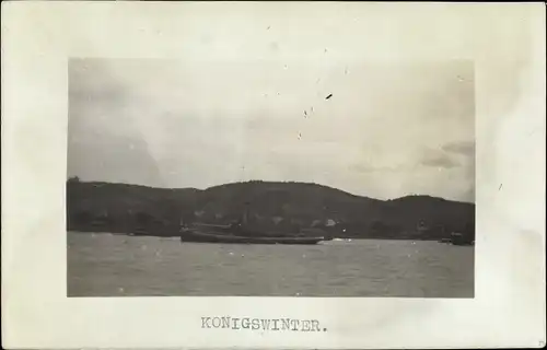 Foto Ak Königswinter am Rhein, Dampferpartie