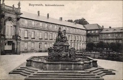 Ak Bayreuth in Oberfranken, Schlossbrunnen