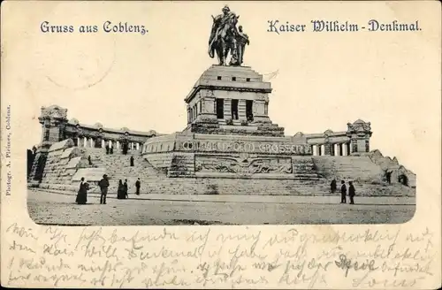 Ak Koblenz am Rhein, Kaiser Wilhelm Denkmal