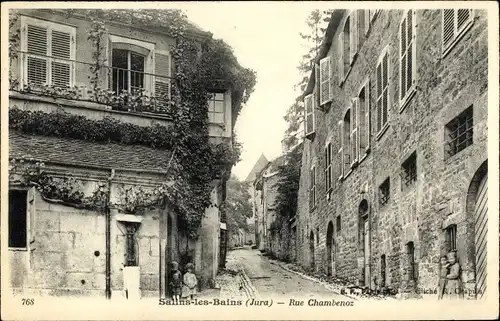 Ak Salins les Bains Jura, Rue Chambenoz