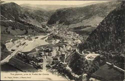 Ak Morez de Jura, Vue generale, prise de Viaduc des Crottes