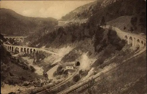 Ak Morez de Jura, Les quatre Viaducs sur les lignes Morez Andelot et Saint Claude