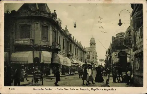 Ak Rosario Argentinien, Mercado Central, Calle San Luis