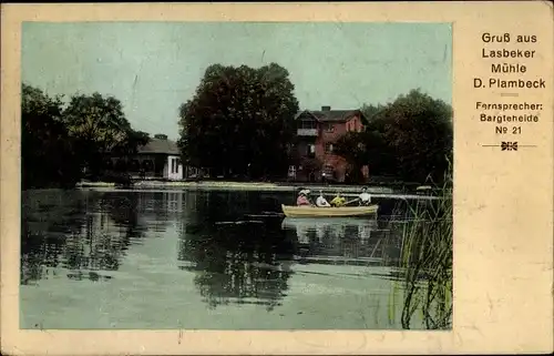 Ak Lasbek in Schleswig Holstein, Lasbeker Mühle, Pensionshaus