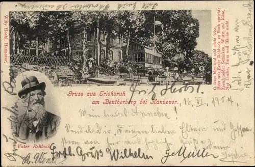 Ak Benthe Ronnenberg in Niedersachsen, Gasthaus Erichsruh, Benther Berg, Vater Rehbock