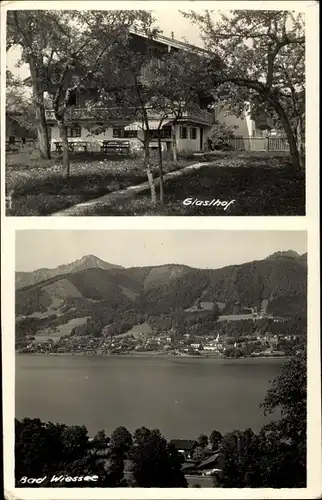 Ak Bad Wiessee in Oberbayern, Gasthof, Panorama vom Ort