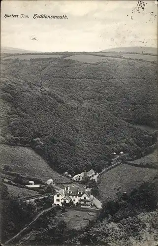 Ak Heddonsmouth South-West, Blick auf Hunters Inn