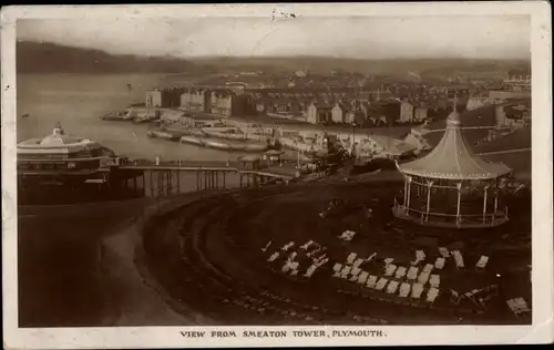 Ak Plymouth South West England, View from Smeaton Tower