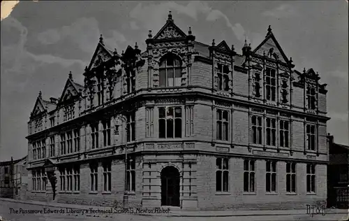 Ak  Newton Abbot South West England, The Passmore Edwards Library and Technical Schools
