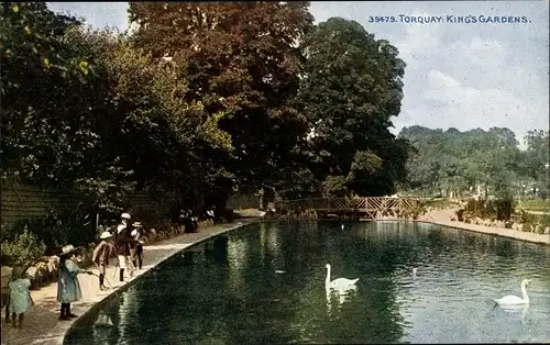 Ak Torquay South West England, King's Gardens
