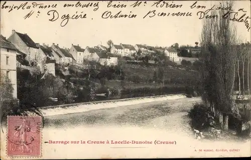 Ak La Celle Dunoise Creuse, Barrage sur la Creuse