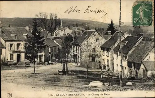 Ak La Courtine Creuse, Le Champs de Foire